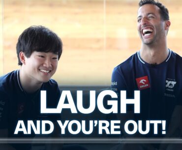 LAUGH AND YOU'RE OUT - Daniel Ricciardo VS Yuki Tsunoda | #HungarianGP