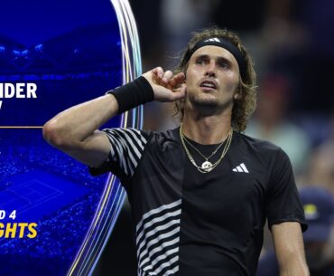 Alexander Zverev vs. Jannik Sinner Highlights | 2023 US Open Round 4