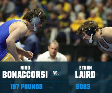 Nino Bonaccorsi vs. Ethan Laird — 197 LB Semifinals - 2023 NCAA Wrestling Championships