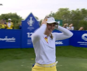 Emily Kristine Pedersen makes a HOLE-IN-ONE | 2023 Solheim Cup