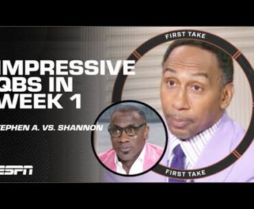 Stephen A. & Shannon Sharpe DISAGREE over the MOST IMPRESSIVE Week 1 QB | First Take