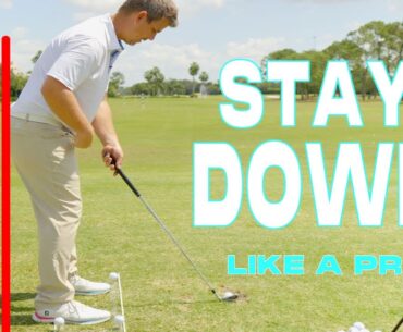 Staying Down In The Golf Swing Just Got Insanely Easy To Fix With This Drill You Can Do At Home