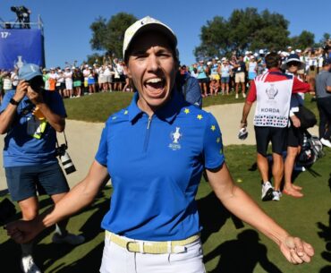 Carlota Ciganda retains the Solheim Cup for Team Europe in Spain