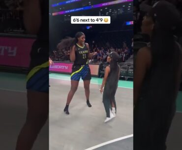 Dallas Wings center Kalani Brown & Lola Brooke's height difference 😧 #wnba