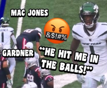 Mac Jones Vs Sauce Gardner GOT HEATED! 🤬 He HIT Sauce in the Balls 😨 Patriots Vs Jets highlights