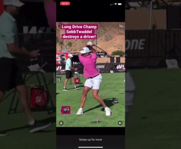 Seb Twaddel Long drive champ destroys a driver! #sebtwaddel #longdrivechamp #golf