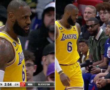 LeBron James Stares Down Russell Westbrook 👀