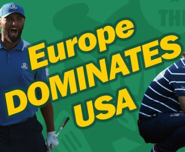 Ryder Cup Day 1: Europe DOMINATES USA, Brooks Koepka takes a shot at Jon Rahm