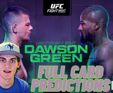 UFC Fight Night Dawson vs. Green Full Card Predictions!