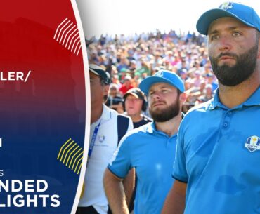 Scheffler/Burns vs Rahm/Hatton Extended Highlights | 2023 Ryder Cup