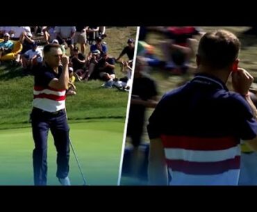 Ryder Cup: Watch Justin Thomas Taunt European Fans by Tipping Imaginary Cap to Celebrate
