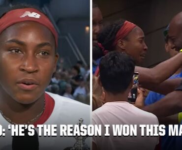 Coco Gauff gets emotional recounting seeing dad cry for first time after winning 2023 US Open ❤️🏆