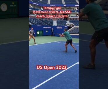 Tommy Paul US Open 2023 movement drill, footwork #tennisfitness #tennis #tenniscoaching