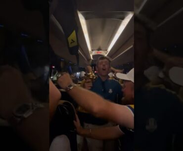 Team Europe having a BLAST on the bus 😂