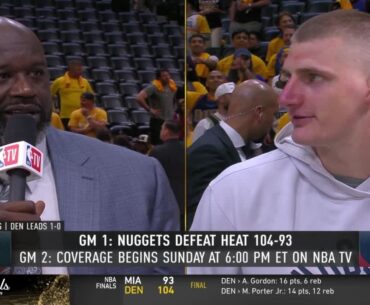 Nikola Jokic joins Shaq & Chuck to talk about Game 1 win | 2023 NBA Finals