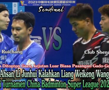 SF-MD Mohammad Ahsan/Li Junhui vs Liang Weikeng/Wang Chang di China Badminton Super League 2023