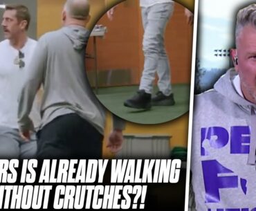 Aaron Rodgers ALREADY Walking Without Crutches After Achilles Surgery?! | Pat McAfee Reacts