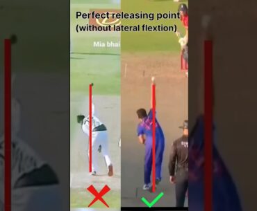 correct releasing point of pacers in cricket. #shorts #trending #cricket #bowling