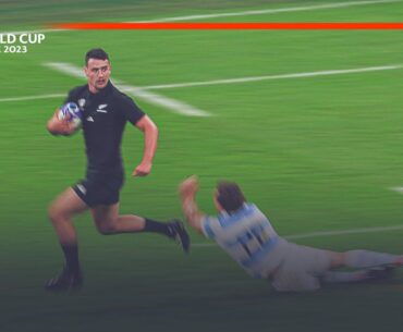PHENOMENAL 80m try sends All Blacks to final | Argentina v New Zealand | Rugby World Cup 2023