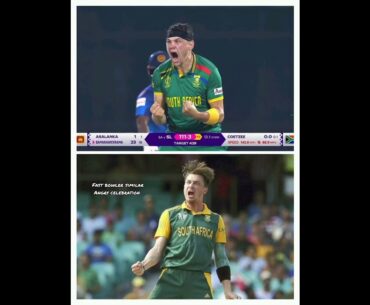 Gerald Coetzee celebrates like Dale Steyn in the World Cup 2023