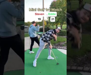 Mini Golf 1v1 Match! - Eddie vs Steven (Crazy round of Mini Golf!)