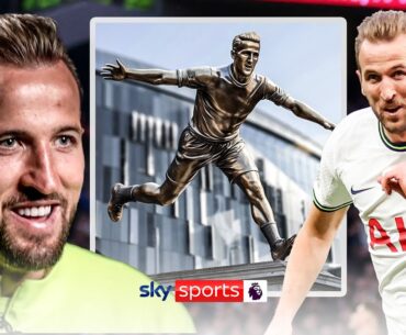 Harry Kane reacts to speculation a STATUE will be built for him at Tottenham 🏟️🏆