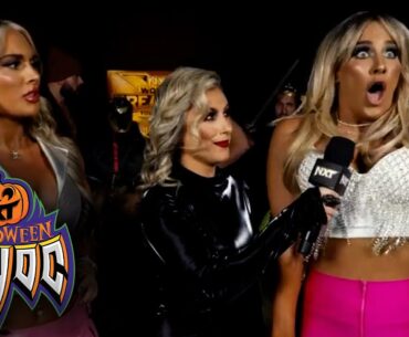 Tiffany Stratton and Fallon Henley brawl backstage: NXT Halloween Havoc highlights, Oct. 24, 2023