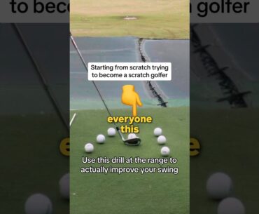 Range drill to warm up your golf swing #golfswing #golftips #golftechnique