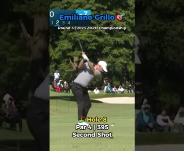 Emiliano Grillo 🎯 2023 ZOZO Championship | Hole 8 | Approach #golf #golfhighlights #golfswing