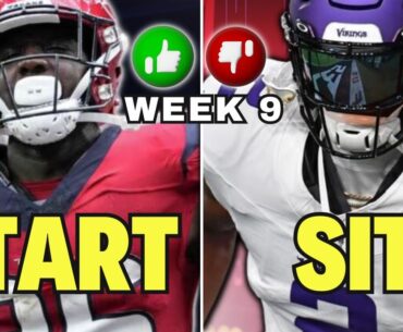 Your COMPLETE Week 9 Fantasy Football MATCHUPS Playbook | MUST Starts+MUST Sits | Devin Singletary