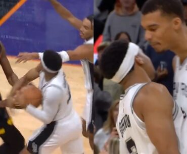 Keldon Johnson steals it from Kevin Durant and hits game winner after Wemby clutch dunk 😱