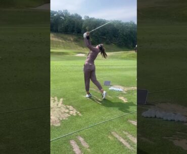 The players are getting ready for the KPMG Women's PGA Championships with Trackman 🟧 #shorts