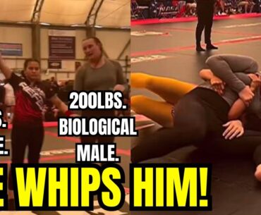 SHOCKING VIDEO Emerges As WOMAN DEFEATS Biological MAN in Brazilian Jiu Jitsu Match! SCARY FIGHT!