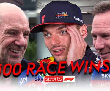 Newey, Verstappen and Horner REACT to 100 race wins for Red Bull! 🔥