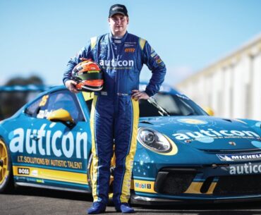 Autistic driver Ben Taylor officially launches his car for the 2024 Porsche Sprint Cup season