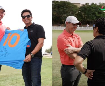 Cricket Legend Sachin Tendulkar Meets Rory McIlroy In Dubai