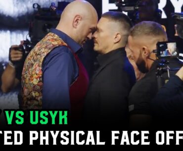 Tyson Fury vs. Oleksandr Usyk Physical Face Off: "Usyk's a f*****g p***y with an earring in!"