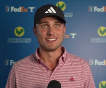 Ludvig Aberg Sunday Flash Interview 2023 Sanderson Farms Championship