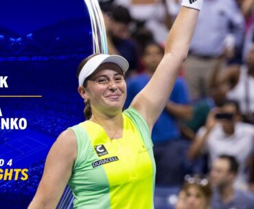 Iga Swiatek vs. Jelena Ostapenko Highlights | 2023 US Open Round 4