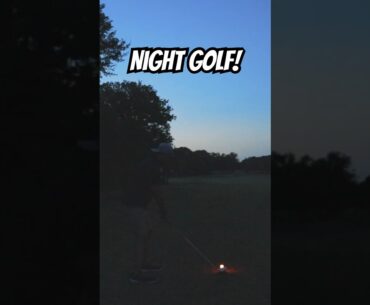 Night Golf: Hole 9 at Grey Rock Golf Club. #golfshorts #golf #nightgolf