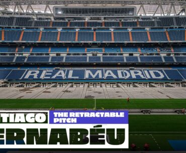 The AMAZING pitch retraction at the new Santiago Bernabéu stadium! | Real Madrid