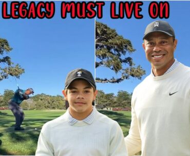 Watch  Tiger Woods and son Charlie enjoy a round on Pebble Beach's The Hay Short Course