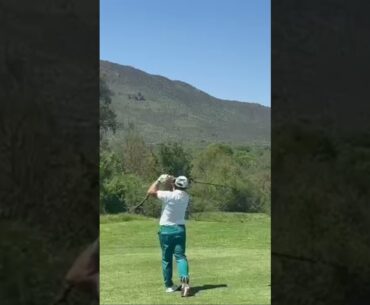 Francesco Molinari smoking one off the tee at The Nedbank Golf Challenge at The Gary Player CC today