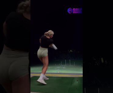 Amazing Golf Swing you need to see | Golf Girl awesome swing | Golf shorts | Emma Hartley