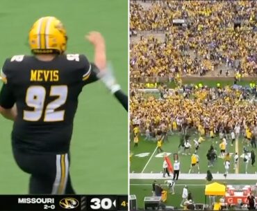 Mizzou Fans Storm the Field After Game-Winning 61-Yard Field Goal 🔥