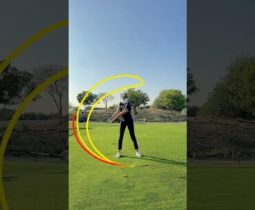 Chiara Noja golf swing in slow motion. Iron then wood, by Shot Tracer app 🔥