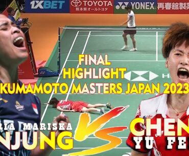 Highlight Final WS II Gregoria Mariska Tunjung vs Chen Yu Fei II Kumamoto masters japan 2023