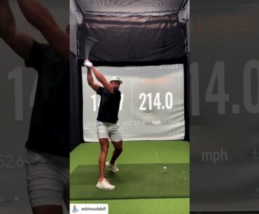 Long driver Seb Twaddell getting after it on Trackman 💥🟧 #shorts