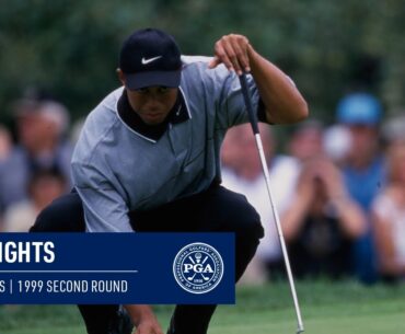 Every Shot from Tiger Woods' Second Round Charge! | 1999 PGA Championship