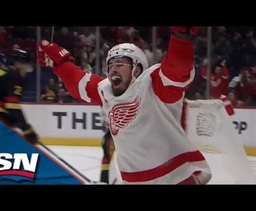Dylan Larkin Finds Extra Gear To Create Breakaway And Give Red Wings Early Lead Over Canucks